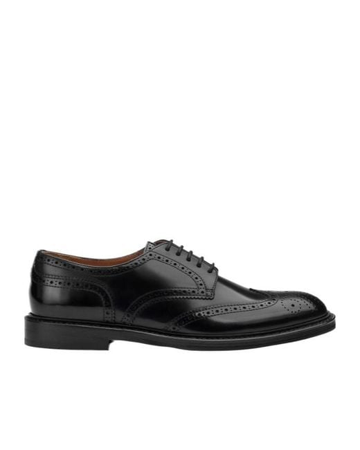 Doucal's Black Dovetail Lace-Up Shoes for men