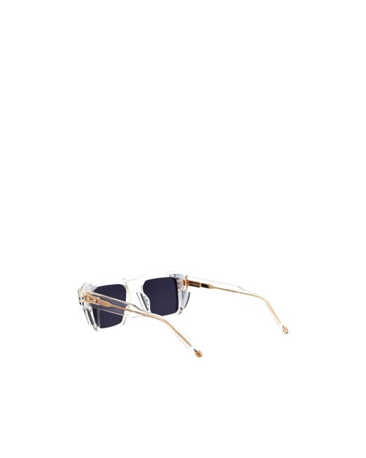 Akoni Blue Rectangle-Frame Sunglasses for men