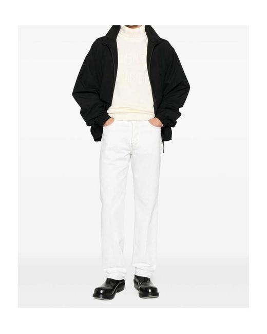 Givenchy White Paris Turtleneck Knitted Jumper for men