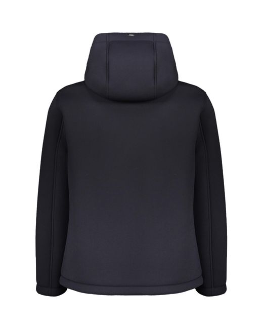 Herno Blue Hooded Zip-Up Jacket for men