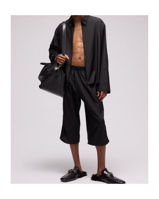 Gucci Black Technical Poplin Zipped Shirt for men
