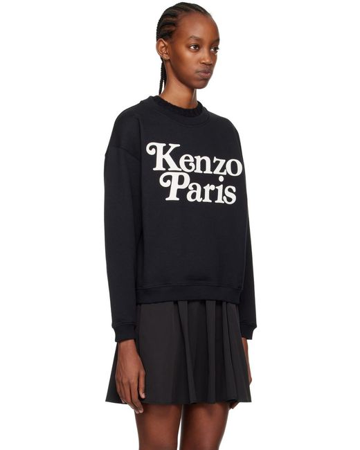 KENZO Blue Verdy Flocked-Logo Crewneck Sweatshirt