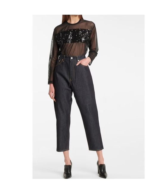 Junya Watanabe Black Shimmer Net Top
