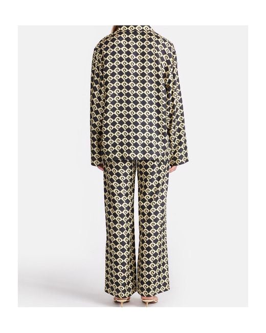 Nanushka White Geometric Trousers