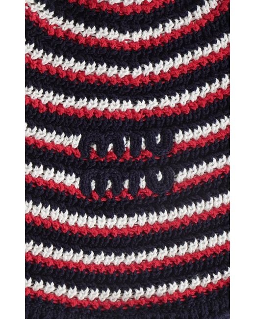 Miu Miu Logo-Embroidered Knitted Hat