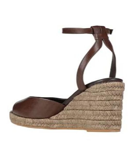 Brunello Cucinelli Metallic Strawwedge Heel Sandals