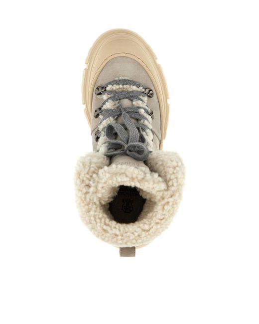 Brunello Cucinelli Natural Lacing Short Boots