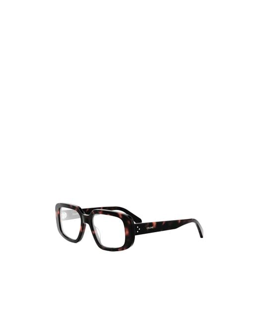 Céline White Geometric Frame Flat Mirror