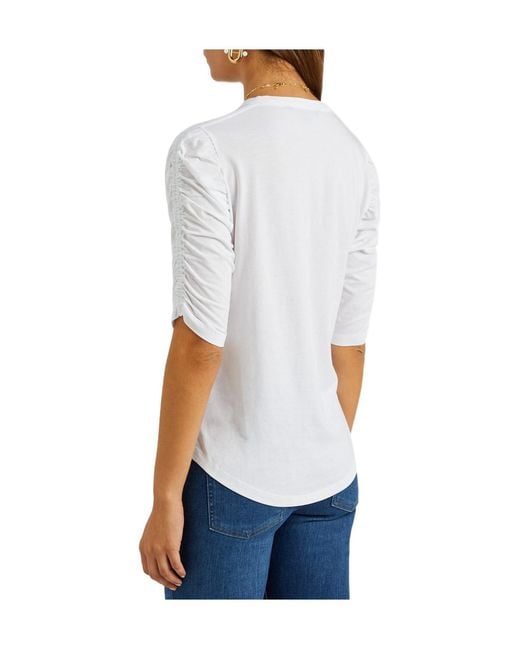 Veronica Beard White Waldorf Cotton T-Shirt