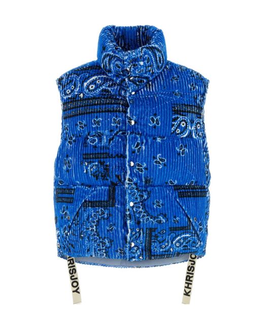 Khrisjoy Blue Signature Padded Jacket for men