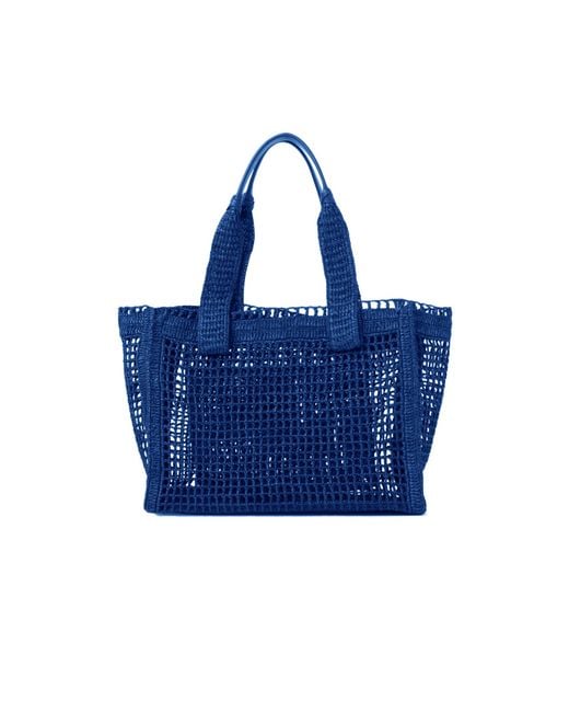 Chloé Blue Openwork Mesh Tote Bag