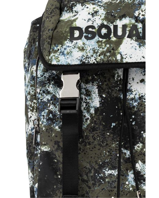 DSquared² Gray Sprayed Effect Backpack for men