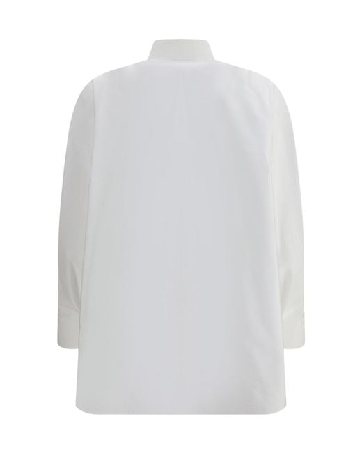 Givenchy White Paris Logo Long-Sleeved Shirt