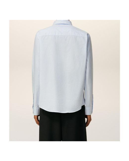 AMI White Stripe Cotton Adc Shirt for men