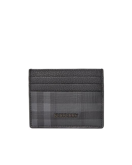 Burberry Gray Lightweight Compact Card Holder for men