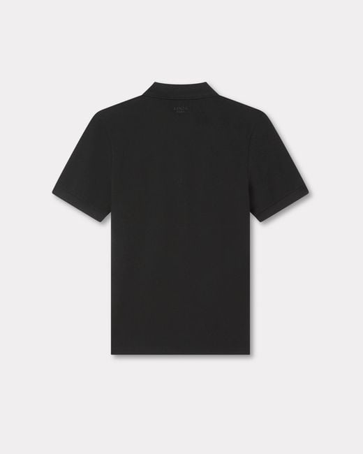 KENZO Black Wild Tiger Slim Polo Shirt for men