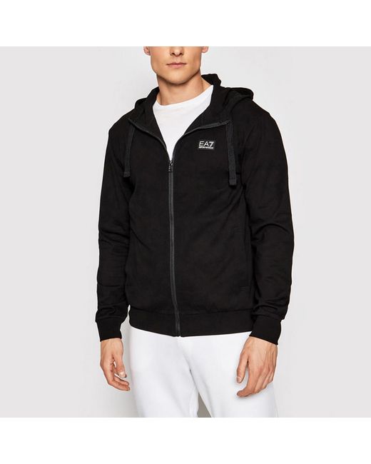 EA7 Black Logo And Hat Casual Jacket for men