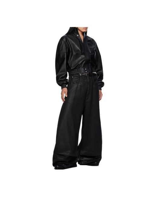 Lu'u Dan Black Blouson Leather Jacket for men