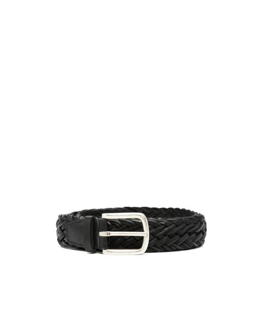 Orciani White Braided Leather Belt for men