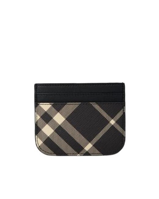Burberry Black Check Card Holder