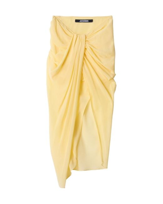 Jacquemus Yellow The Paréo Asymmetric Skirt