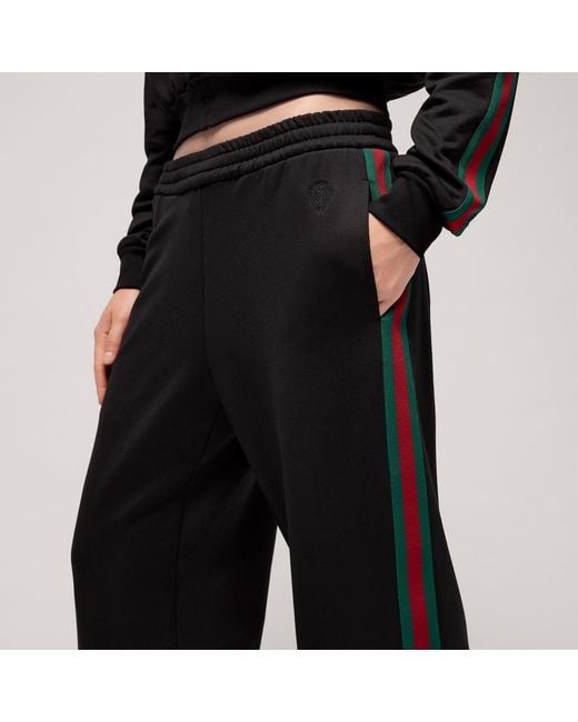 Gucci Black Web Leisure Pants