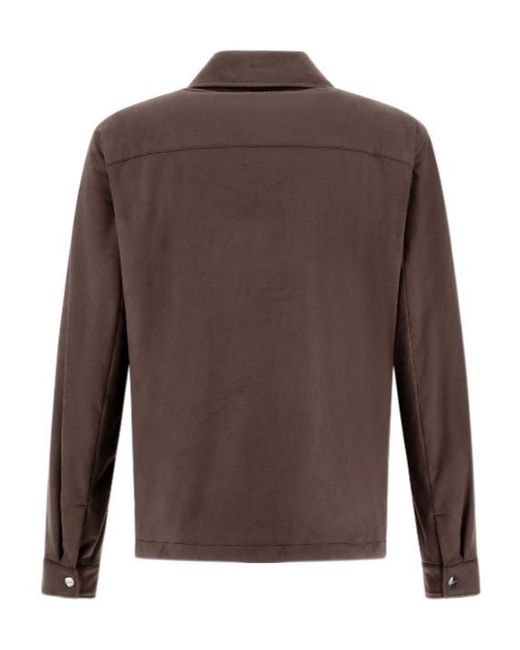 Herno Brown Resort Overshirt for men