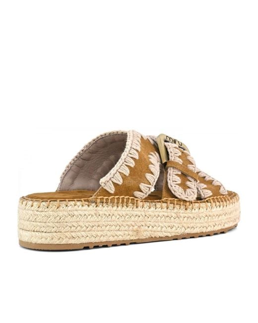 Mou Metallic Crossover Strapped Sandals