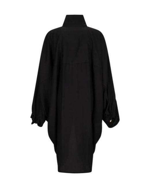 DARKPARK Black Norma Zip-Up Draped Coat