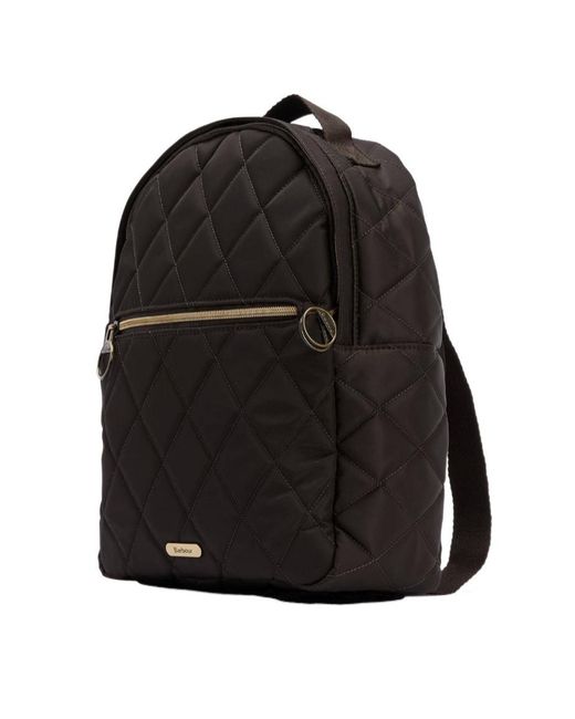 Barbour Black Quilted Backpack
