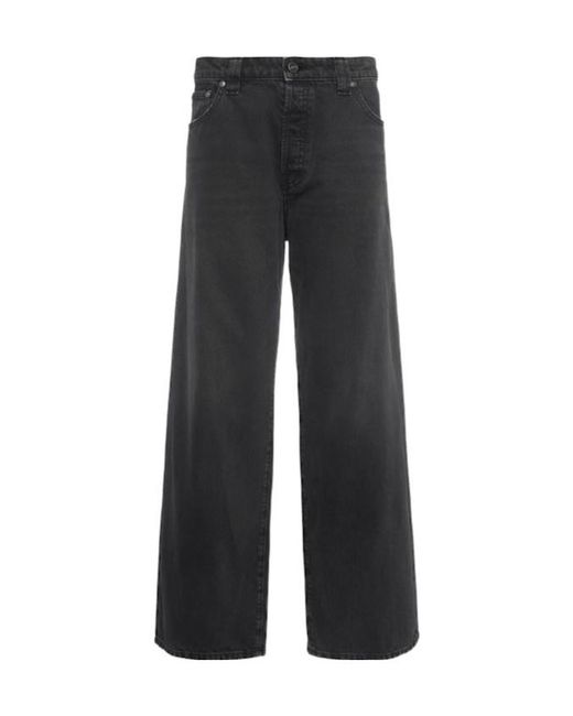 Khaite Black Winslow Mid Rise Denim Baggy Jeans