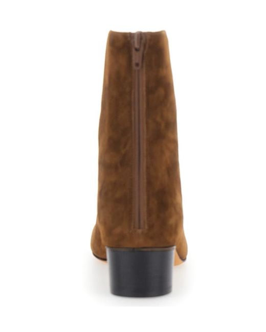 Le Monde Beryl Brown Carole Block Heel Ankle Boots