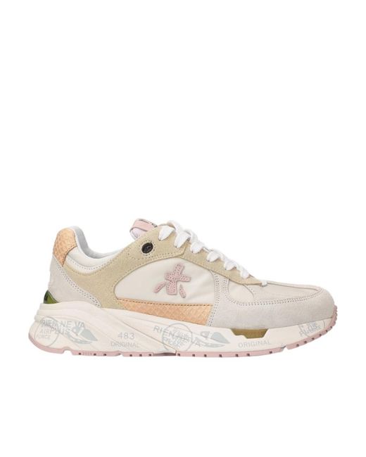 Premiata Natural Lace Up Sneakers