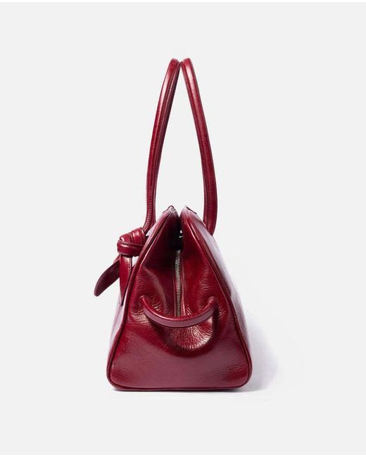 Jacquemus Red The Turismo Logo Embossed Bowling Bag