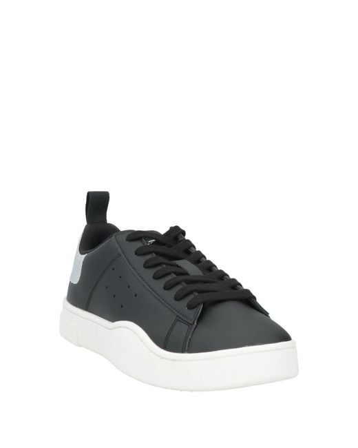 DIESEL Black Solid Color Low-Top Sneakers