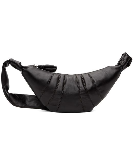 Lemaire Black Small Croissant Knotted Shoulder Bag for men