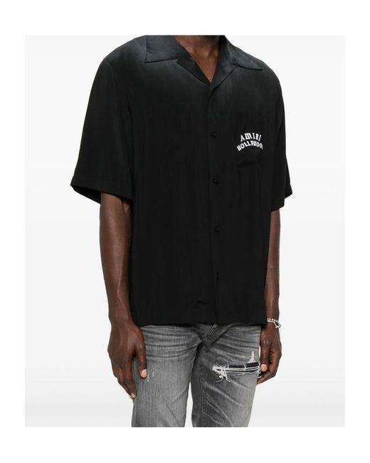 Amiri Black Hollywood Bowling Shirt for men