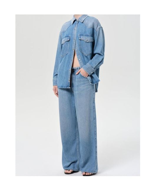 Agolde Blue Lotta Shirt (Flyweight)