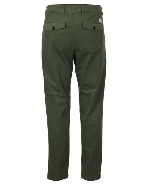 Department 5 Green Prince Pleated Chinos for men