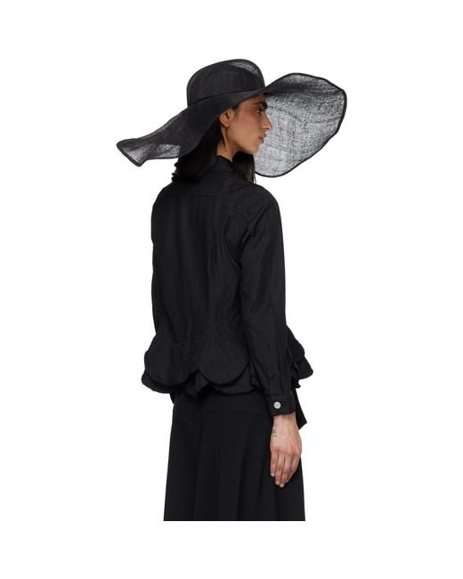Junya Watanabe White Sinamay Cloth Natural Straw Beach Hat