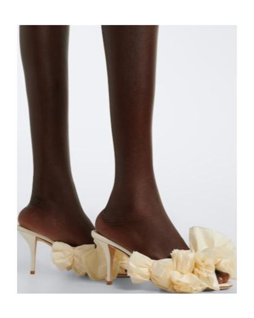 Magda Butrym Natural Floral High-Heeled Sandals