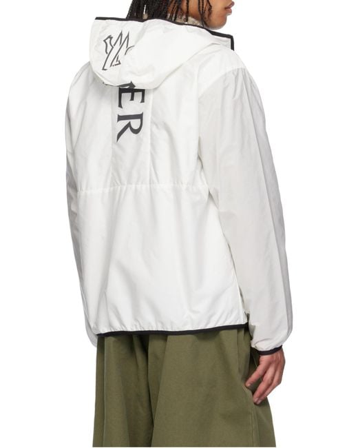 Moncler White Granier Zip-Up Hooded Jacket for men