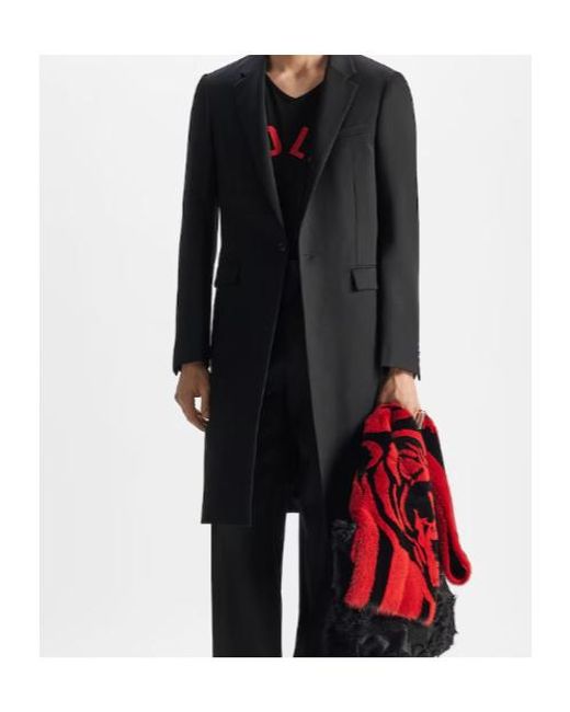Fendi Black Grain De Poudre Coat for men