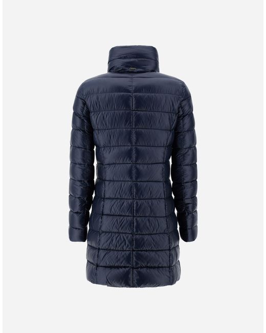 Herno Blue Maria Medium And Long Down Jacket