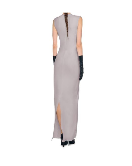Norma Kamali Gray Sleeveless Long Dress