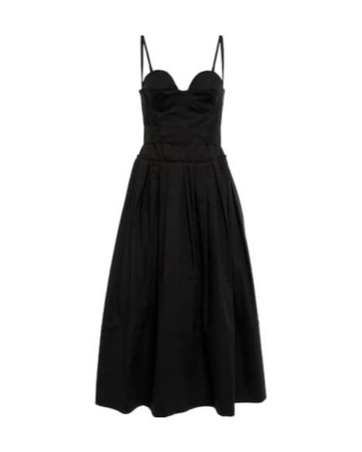 Proenza Schouler Black Cotton-Blend Midi Dress