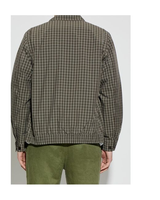 Samsøe & Samsøe Green Sabeck Plaid-Pattern Zip-Fastening Jacket for men