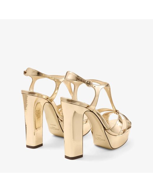 Jimmy Choo Metallic Liquid Metal Leather Sandals