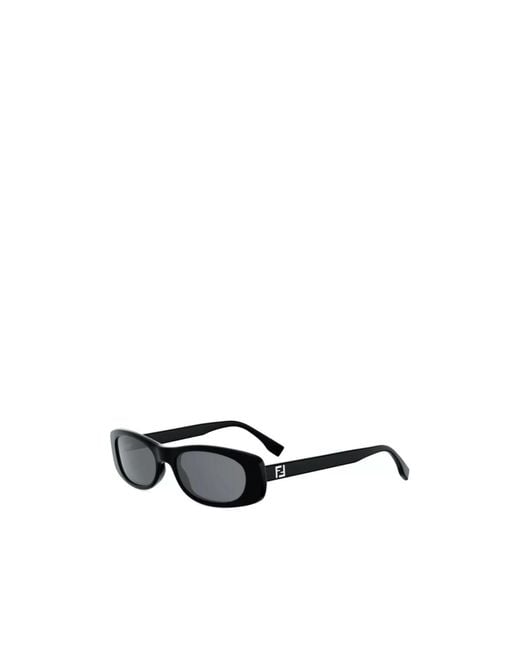Fendi White Eyewear Oval Frame Sunglasses for men