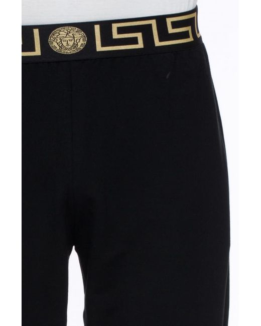 Versace Black Greca Track Pants for men